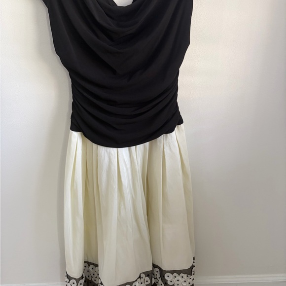 SL Fashions Dresses & Skirts - SL Fashions Black and Cream Midi Dress